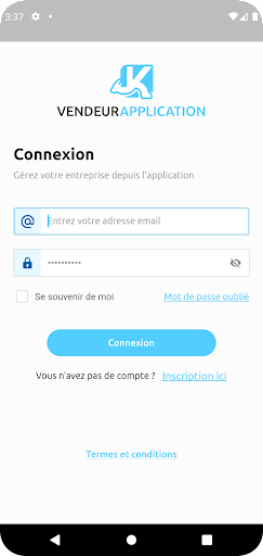 Android application KOUIZA VENDEUR screenshort