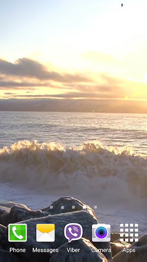 Waves on Rocks Video Wallpaper Screen 3