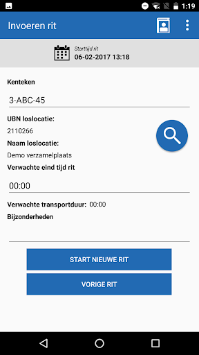 Android application KVS Kalf Volg Systeem screenshort
