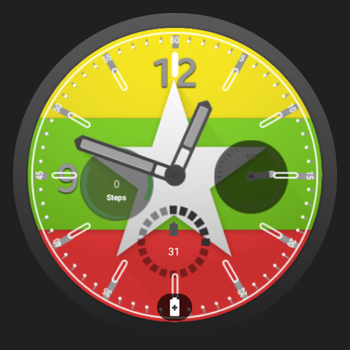 Android application Myanmar Flag Watchface screenshort