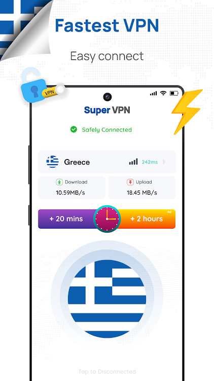 Greece VPN: Get Greece IP - New - (Android)