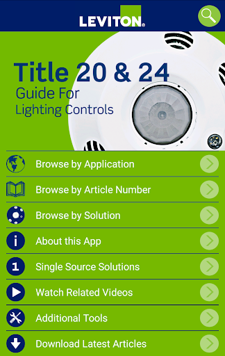 Android application Leviton Title 20 & Title 24 screenshort