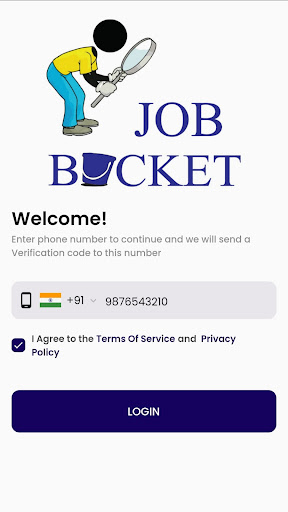 Android application JOB BUCKET screenshort
