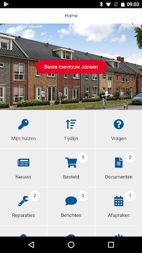Android application Mijn Huis screenshort