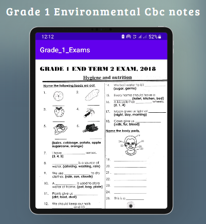 Grade 1: environment studies Screen 3