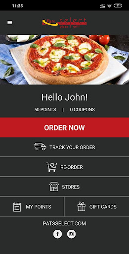 Android application Select Pizza and Grill screenshort