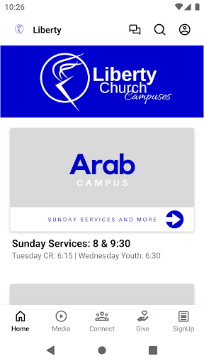 Android application Liberty Church Campuses screenshort