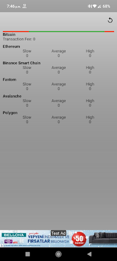 Android application Blockchain Gas Tracker screenshort