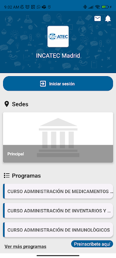Android application INCATEC Madrid screenshort