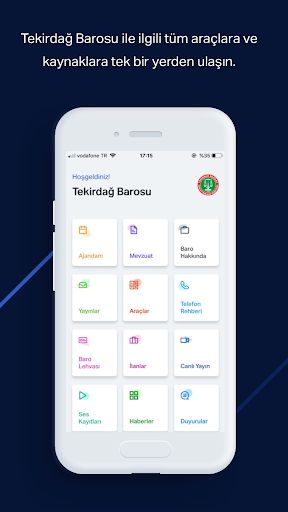 Android application Tekirdağ Barosu screenshort