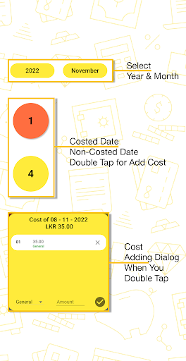 Android application Cost Calendar screenshort