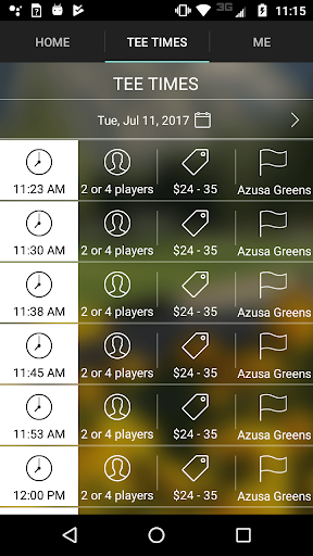 Azusa Greens Golf Tee Times Screen 3