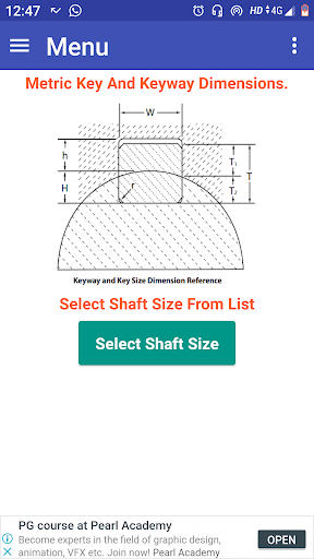 Shaft Key & Keyway Pro Screen 2