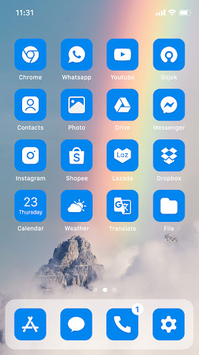 Wow Navy Theme - Icon Pack Screen 2