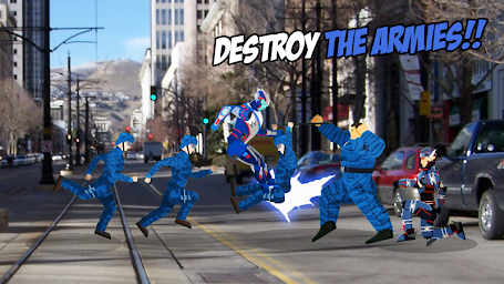 Super Soldier vs Justice Bot Street Brawl