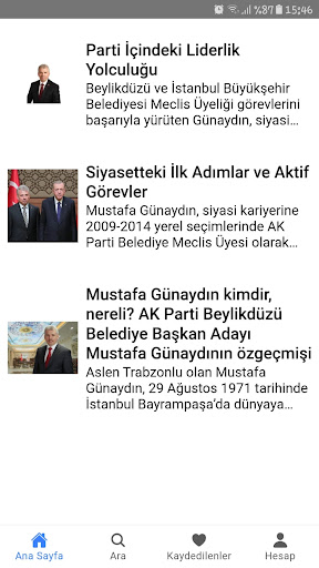 Android application Mustafa Gunaydin screenshort