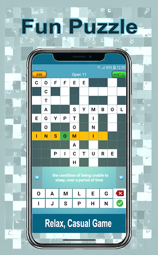 Android application English US Crossword puzzle screenshort