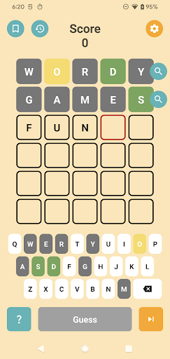 Android application Guess the Word, A Wordy Game screenshort