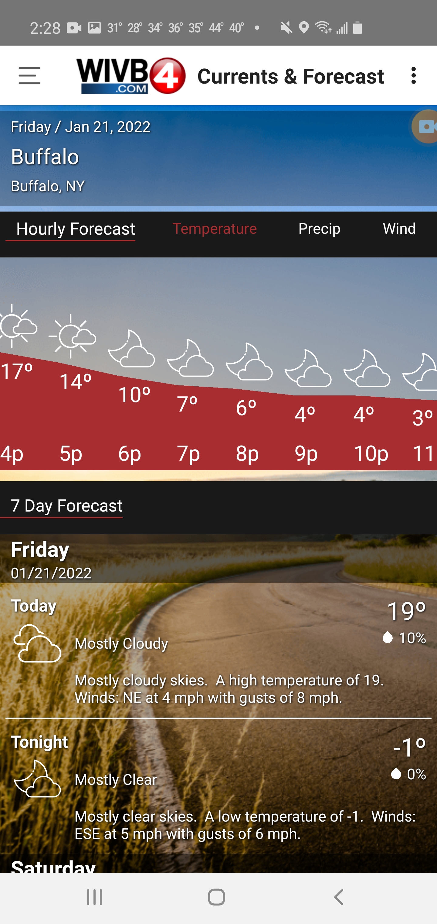 Android application 4Warn Weather screenshort