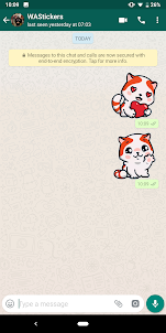 Red Cat Stickers For WhatsApp