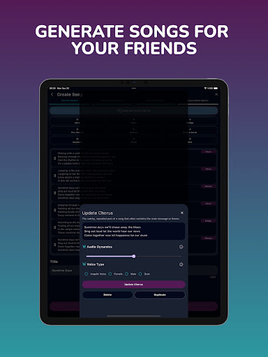 MusicTune AI - Song Generator Screenshot