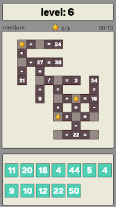Math Cross - Number Puzzle