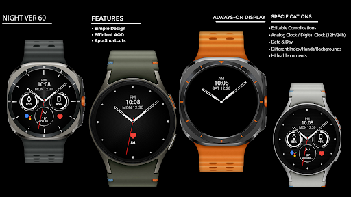 Night ver 60 - watch face screenshot 18