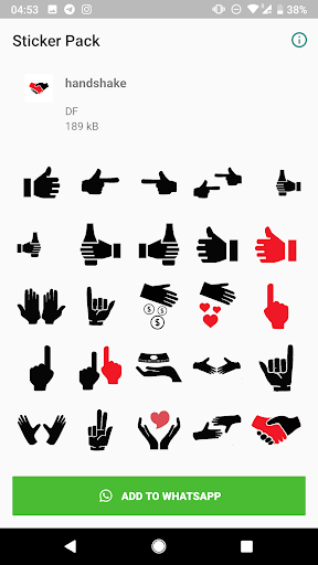 Hands stickers for WhatsApp Screen 2