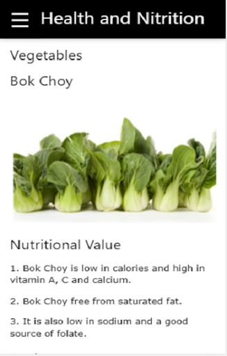 Health and Nutrition App Screen 3
