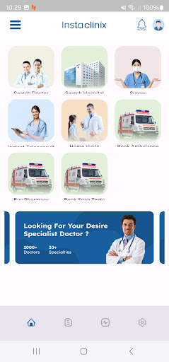 Instaclinix Digital Healthcare Screen 2