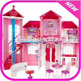 Beautiful doll house design icon