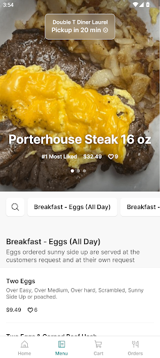 Android application Double T Diner - Laurel screenshort