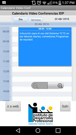 CalendarioIDP Screen 2