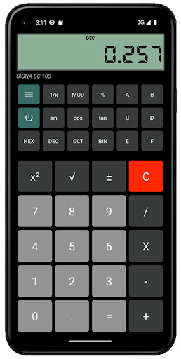 Android application Real Theme Calculator screenshort