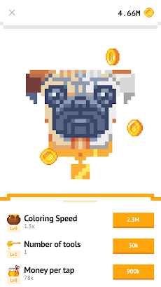 Idle Pixel Art Coloring - Tap tap to color clickerのおすすめ画像5