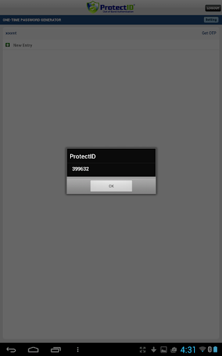 ProtectID Authenticator Screen 3