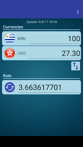 Android application UYU Peso x Hong Kong Dollar screenshort