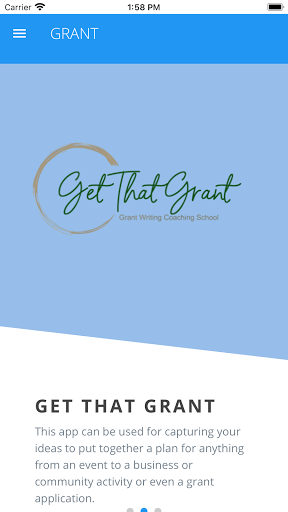 Get That Grant Project Plannin Screen 3