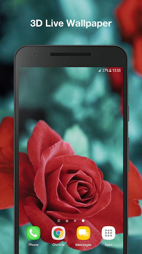 Android application Red Rose Live Wallpaper Pro screenshort