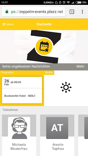 Android application Zeppelin Events screenshort