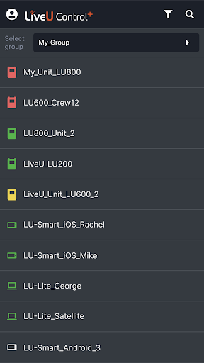 LiveU Control+ Screen 2