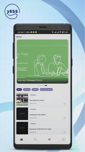 Android application yESS screenshort