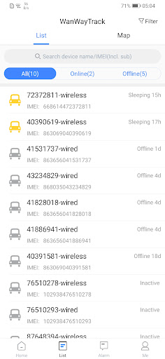 Android application WanWayTrack screenshort