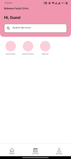 Android application Belmore Facial Clinic screenshort