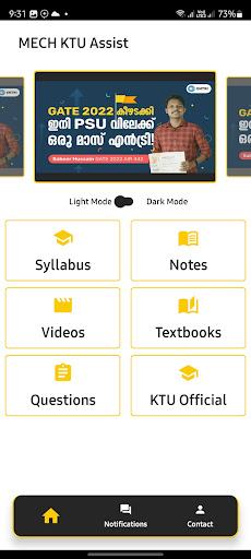Android application MECH KTU Assist screenshort