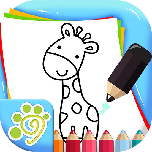 Simple line drawing for kids logo
