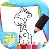 Simple line drawing for kids icon