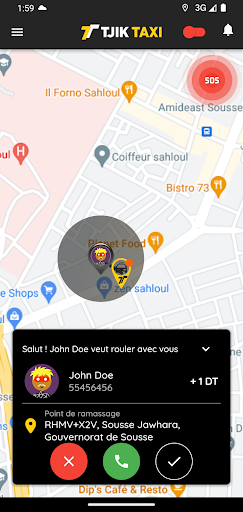 Tjik Taxi - Chauffeur Screen 3