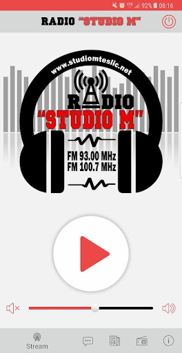 Android application Radio "STUDIO M" Teslić screenshort