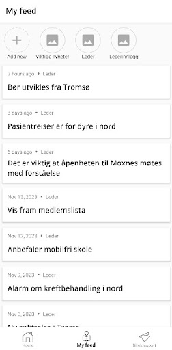 Android application Nordnorsk debatt screenshort